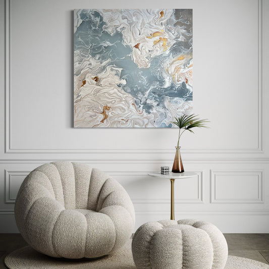 Aurea Mare – Large Abstract Acrylic Painting 120x120 cm
