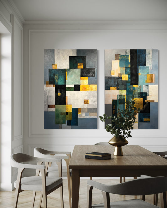 Axis & Meridian – Abstract Acrylic Painting 100x150 cm