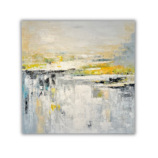 Horizon’s Whisper – Abstract Acrylic Painting 100x100 cm