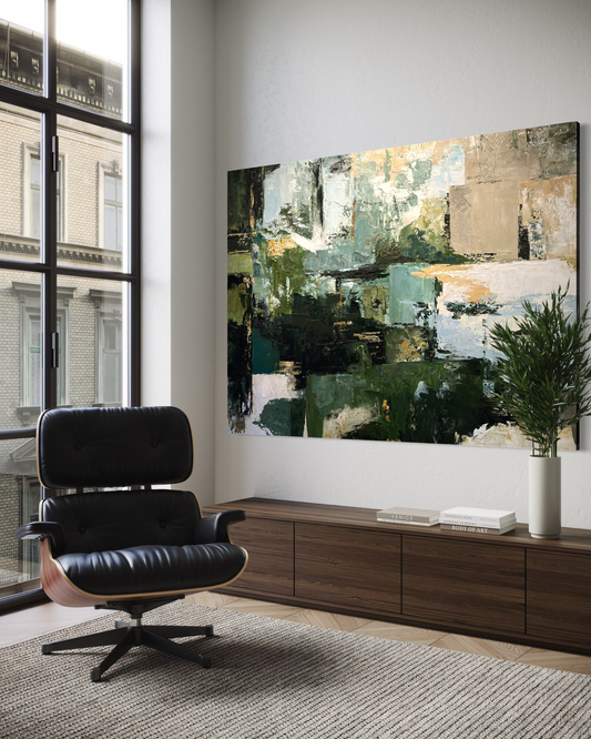 OR VERT Abstrakt akryl målning 200x150 cm