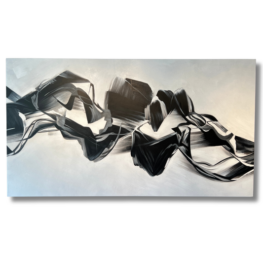 Whispers of Silk – Large Abstract Acrylic Painting 180x100 cm