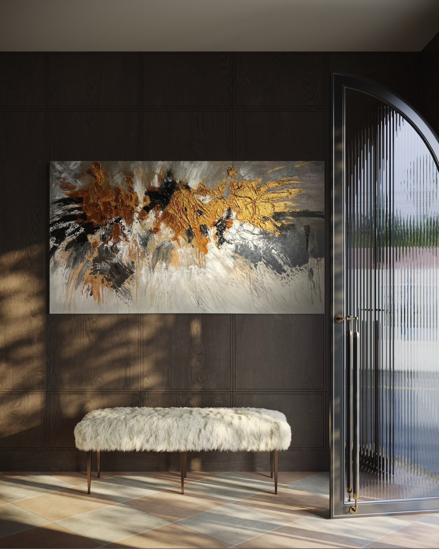 Ascent Abstrakt akryl målning 180x100 cm