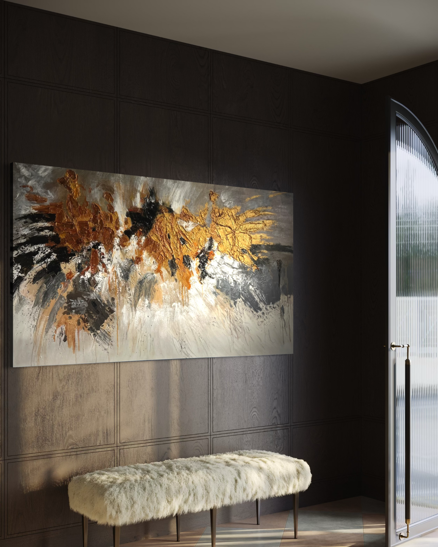 Ascent Abstrakt akryl målning 180x100 cm