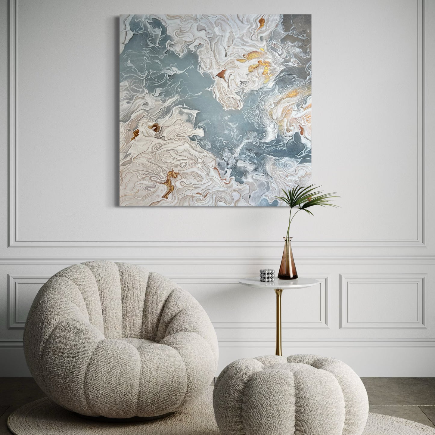 Aurea Mare – Large Abstract Acrylic Painting 120x120 cm