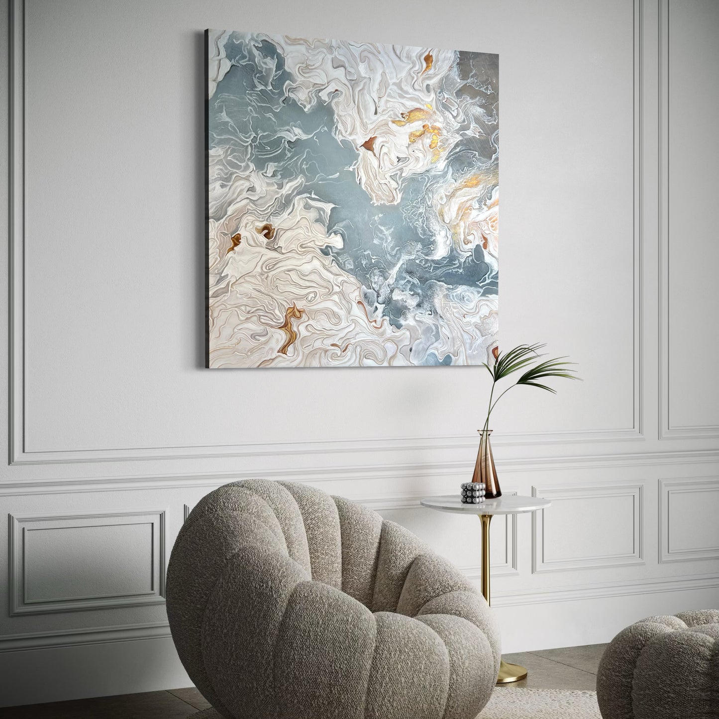 Aurea Mare – Large Abstract Acrylic Painting 120x120 cm