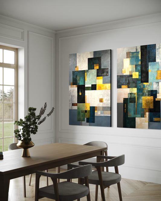 Axis & Meridian – Abstract Acrylic Painting 100x150 cm