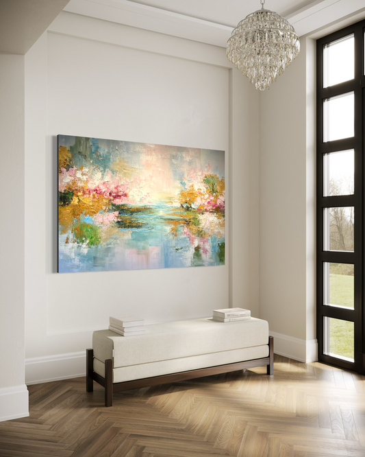 BEAU MIRAGE – Abstrakt akrylmålning 185x125 cm