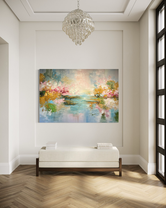 BEAU MIRAGE – Abstrakt akrylmålning 185x125 cm