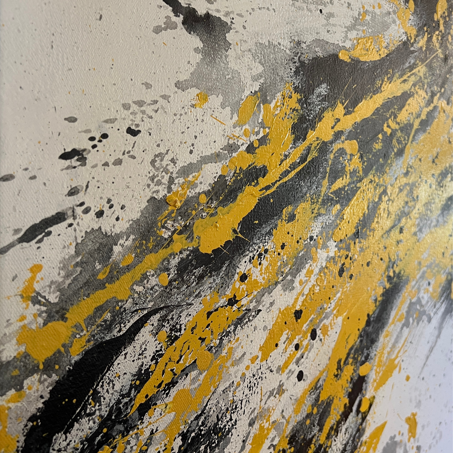 Éclat de Champagne – Large Abstract Acrylic Painting 180x100 cm