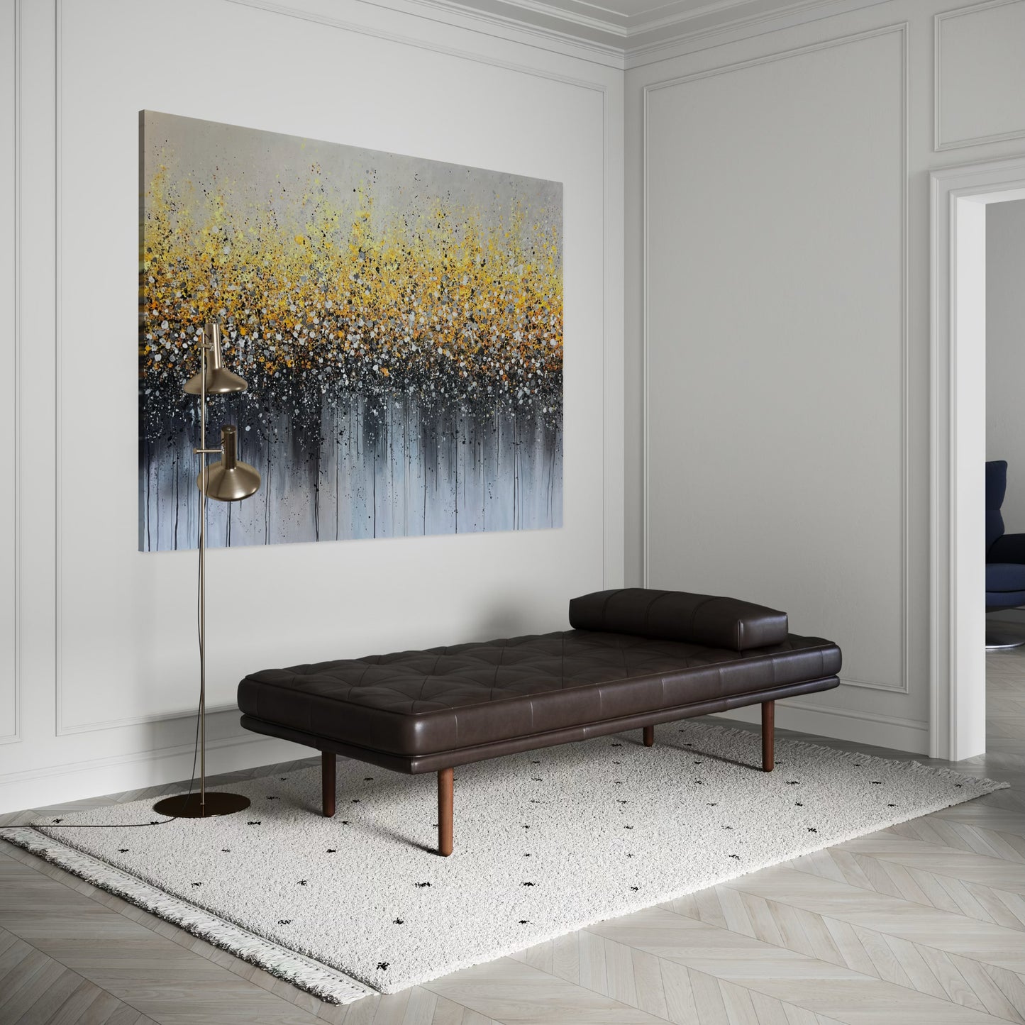 Crown of Dawn - Large Abstract Acrylic Painting 150x200 cm