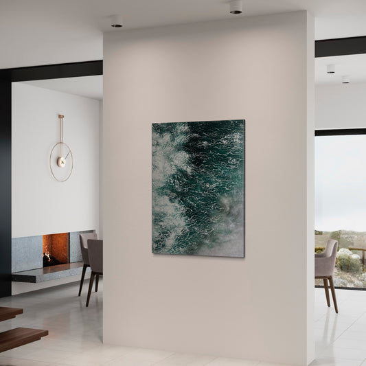 Emerald Surge – Abstract Acrylic Painting 90x120 cm