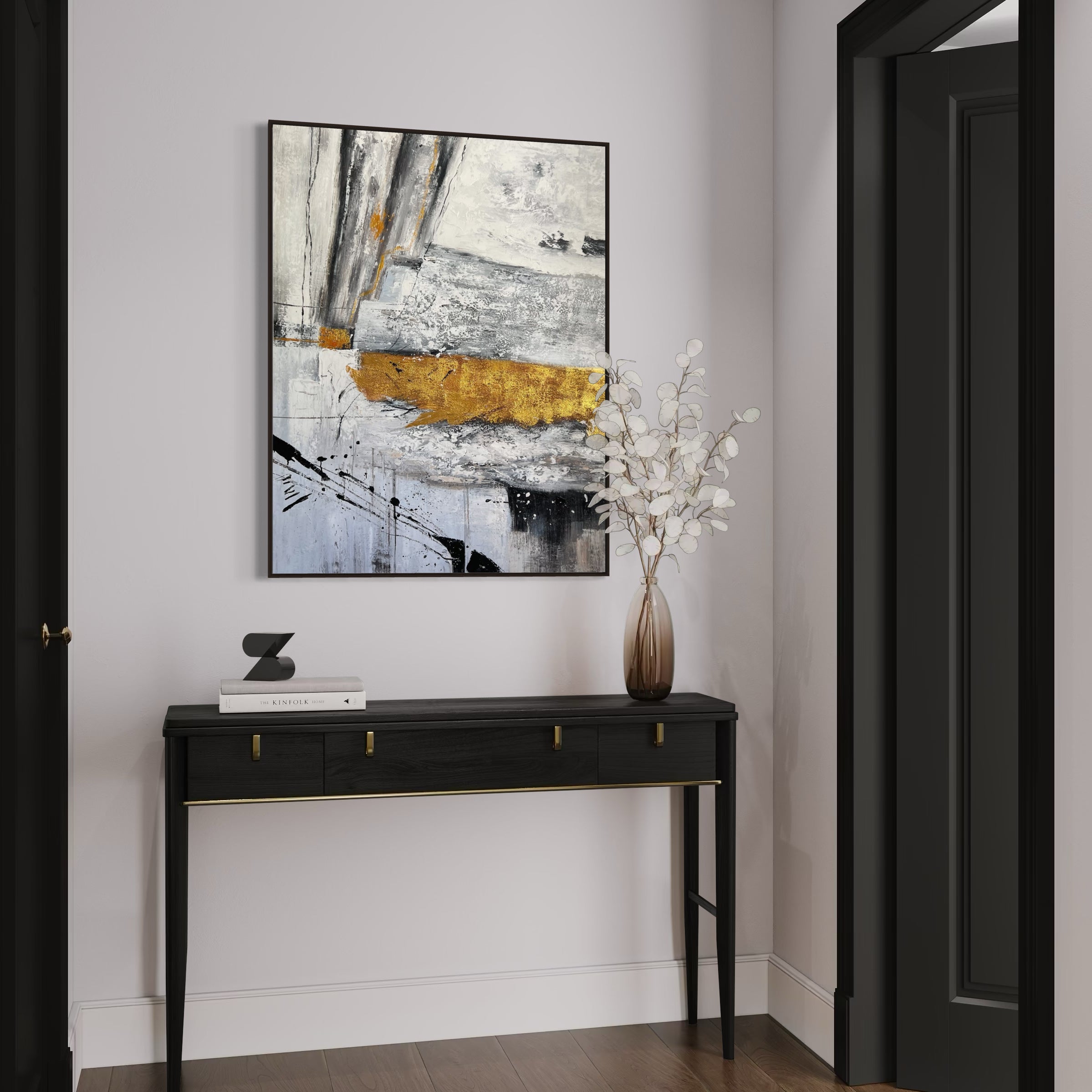 Ethereal Structure – Japandi Abstract Acrylic Painting 90x120 cm ...