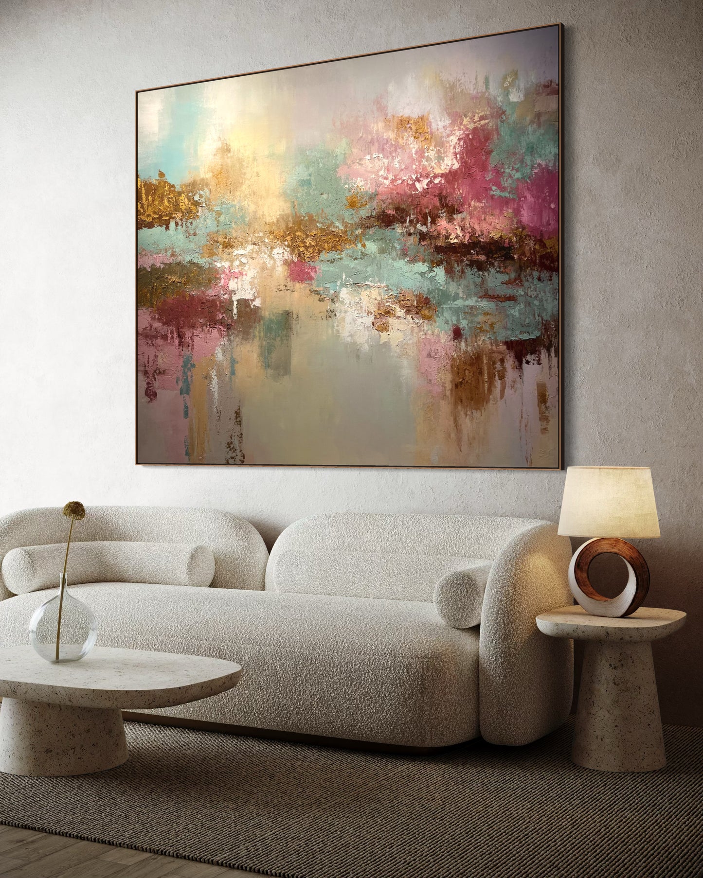 Intermezzo - Stor abstrakt akryl målning 185x155 cm