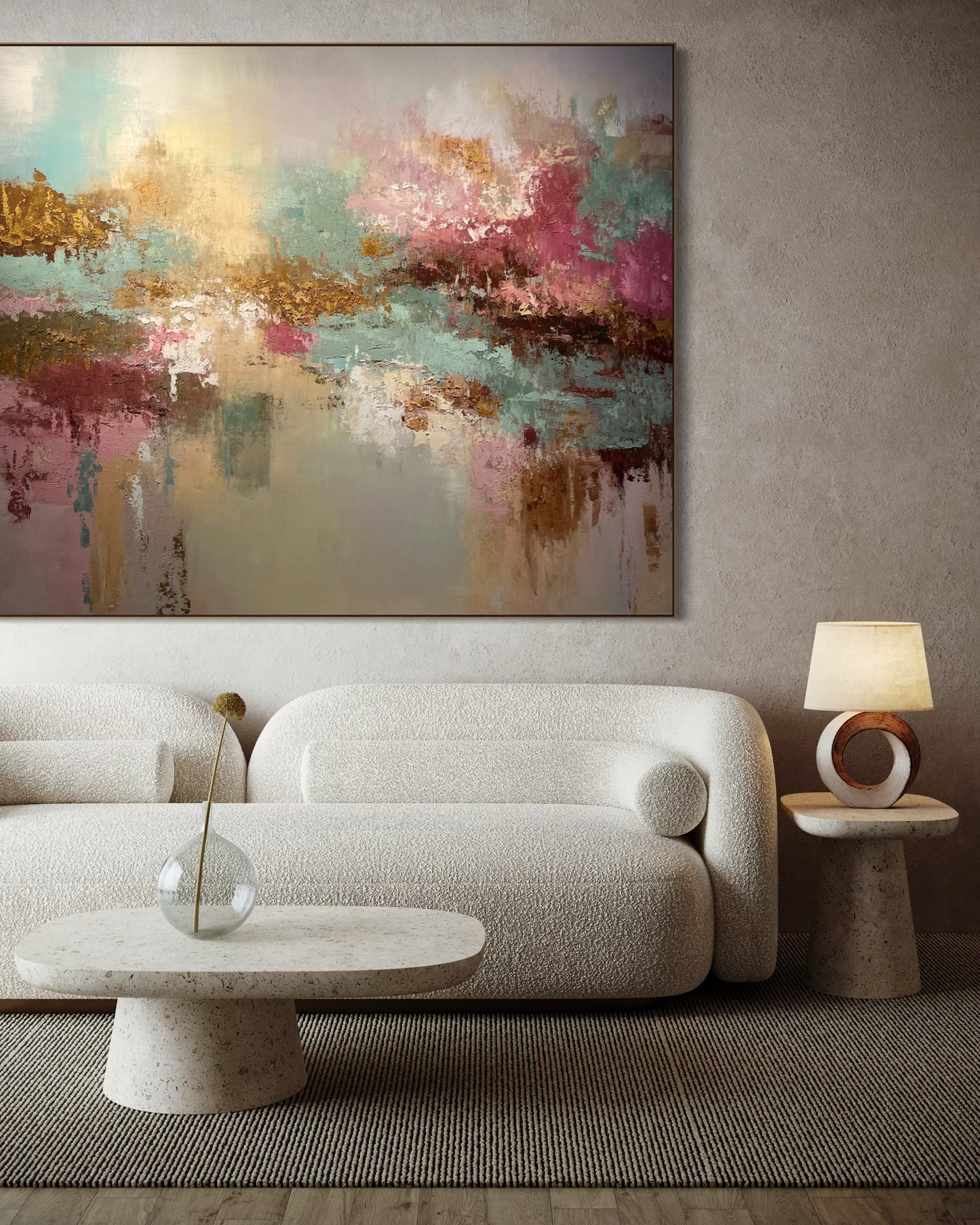 Intermezzo - Stor abstrakt akryl målning 185x155 cm