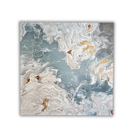 Aurea Mare – Large Abstract Acrylic Painting 120x120 cm