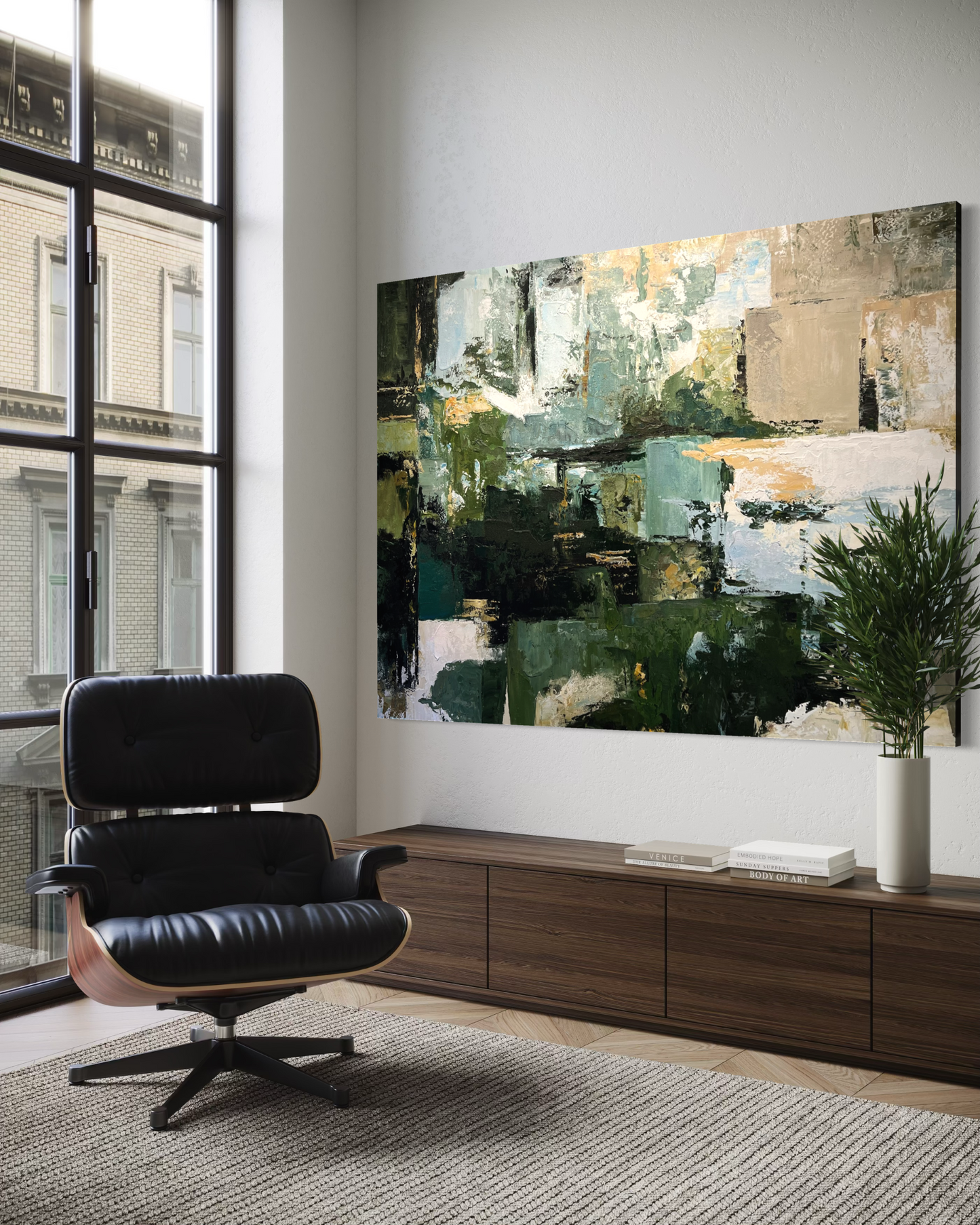 OR VERT Abstrakt akryl målning 200x150 cm