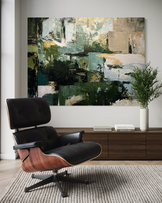 OR VERT Abstrakt akryl målning 200x150 cm