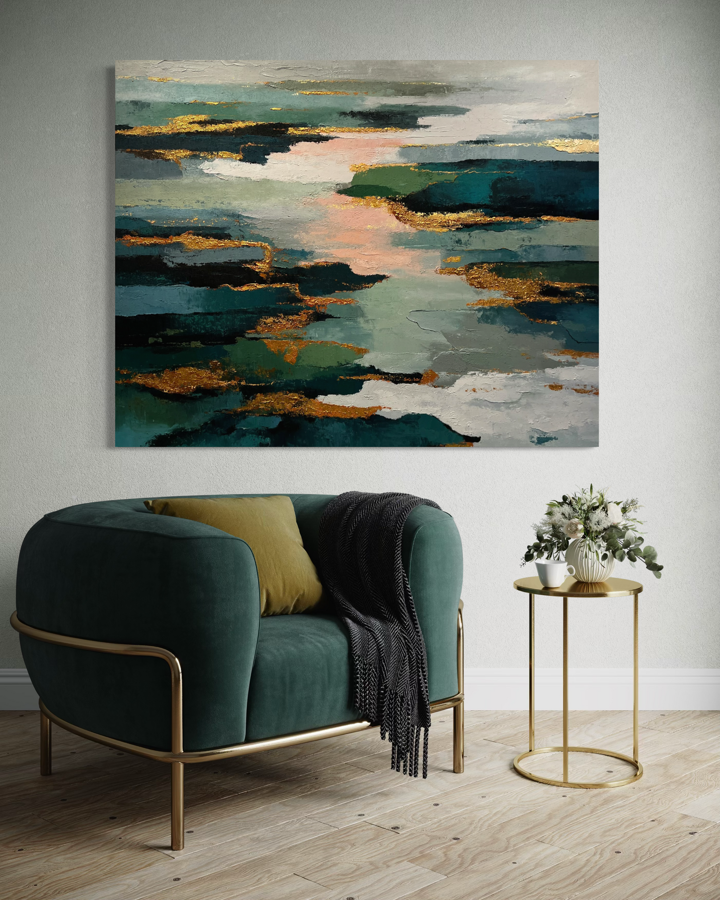 Passaggio – Abstrakt akryl målning 150x120 cm