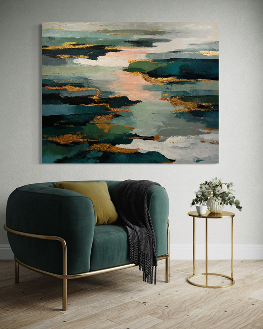 Passaggio – Abstrakt akryl målning 150x120 cm
